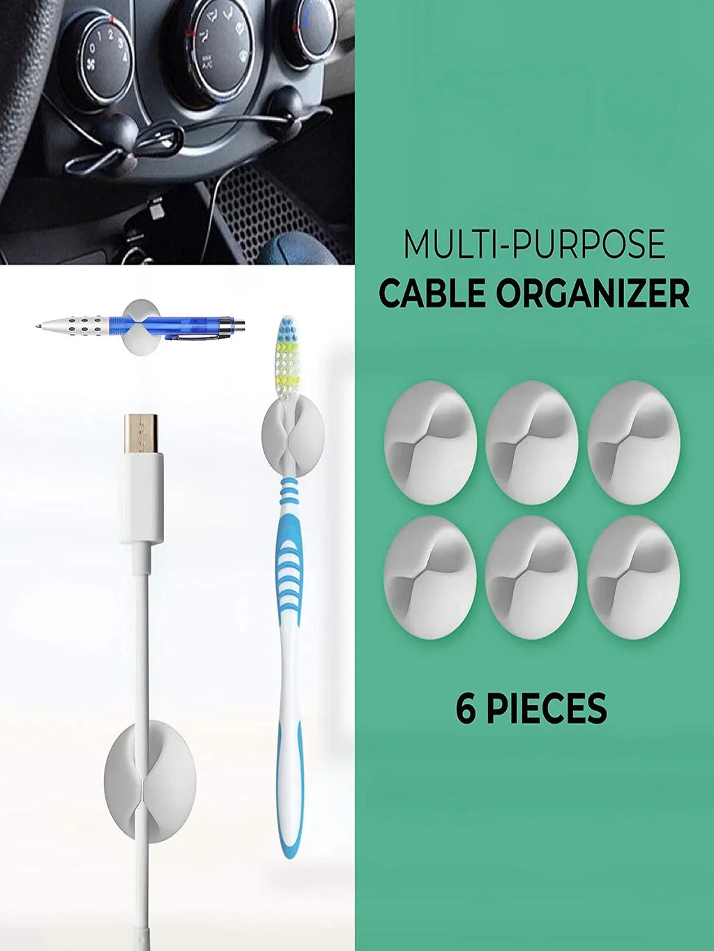 Cable Organizer Kit (6 Pack)